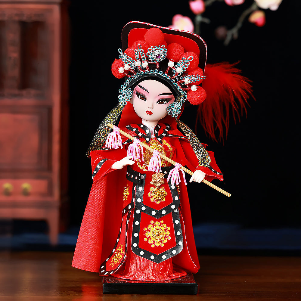 Silk Figurine Chinese Opera Doll Souvenir Gifts for Collectors & Elders-5