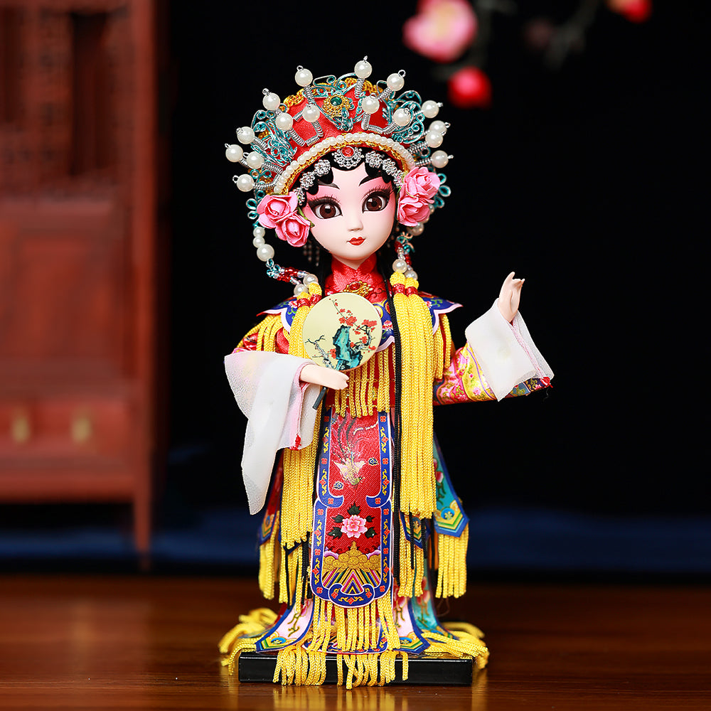 Silk Figurine Chinese Opera Doll Souvenir Gifts for Collectors & Elders-6