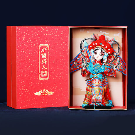 Silk Figurine Chinese Opera Doll Souvenir Gifts for Collectors & Elders-8