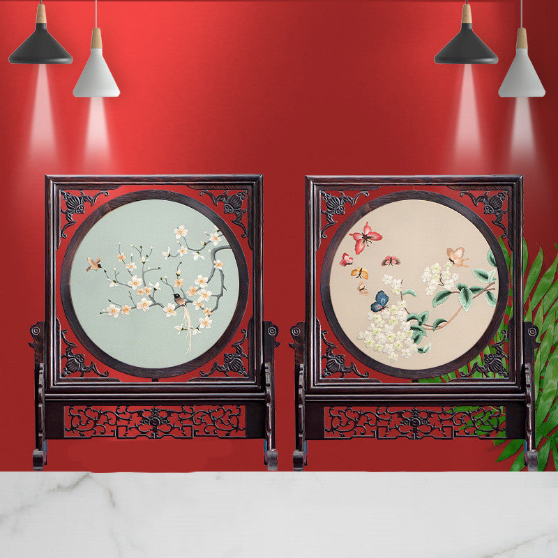 Suzhou Silk Hand Embroidery Art Handicraft Desktop Screen Ornaments-4