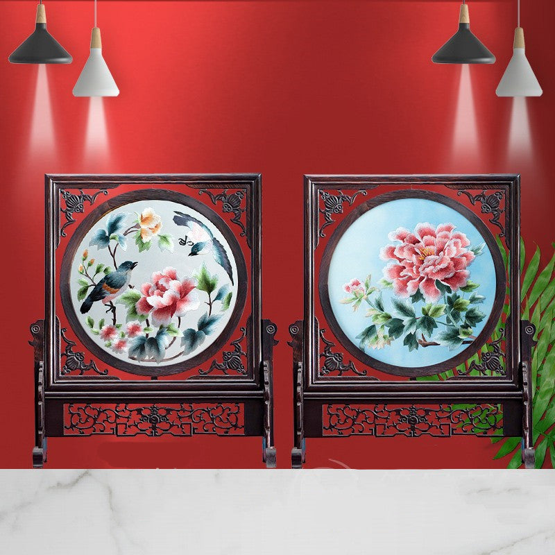 Suzhou Silk Hand Embroidery Art Handicraft Desktop Screen Ornaments-9