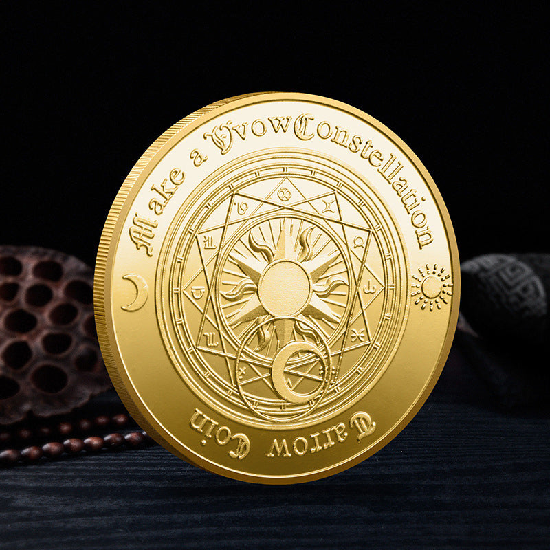 Tarot Wish Coin Lucky Constellation Commemoration-4
