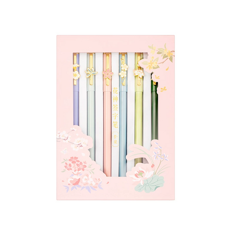 Twelve Flower Gods Gel Pens: Writing Tools Infused with Oriental Style-16