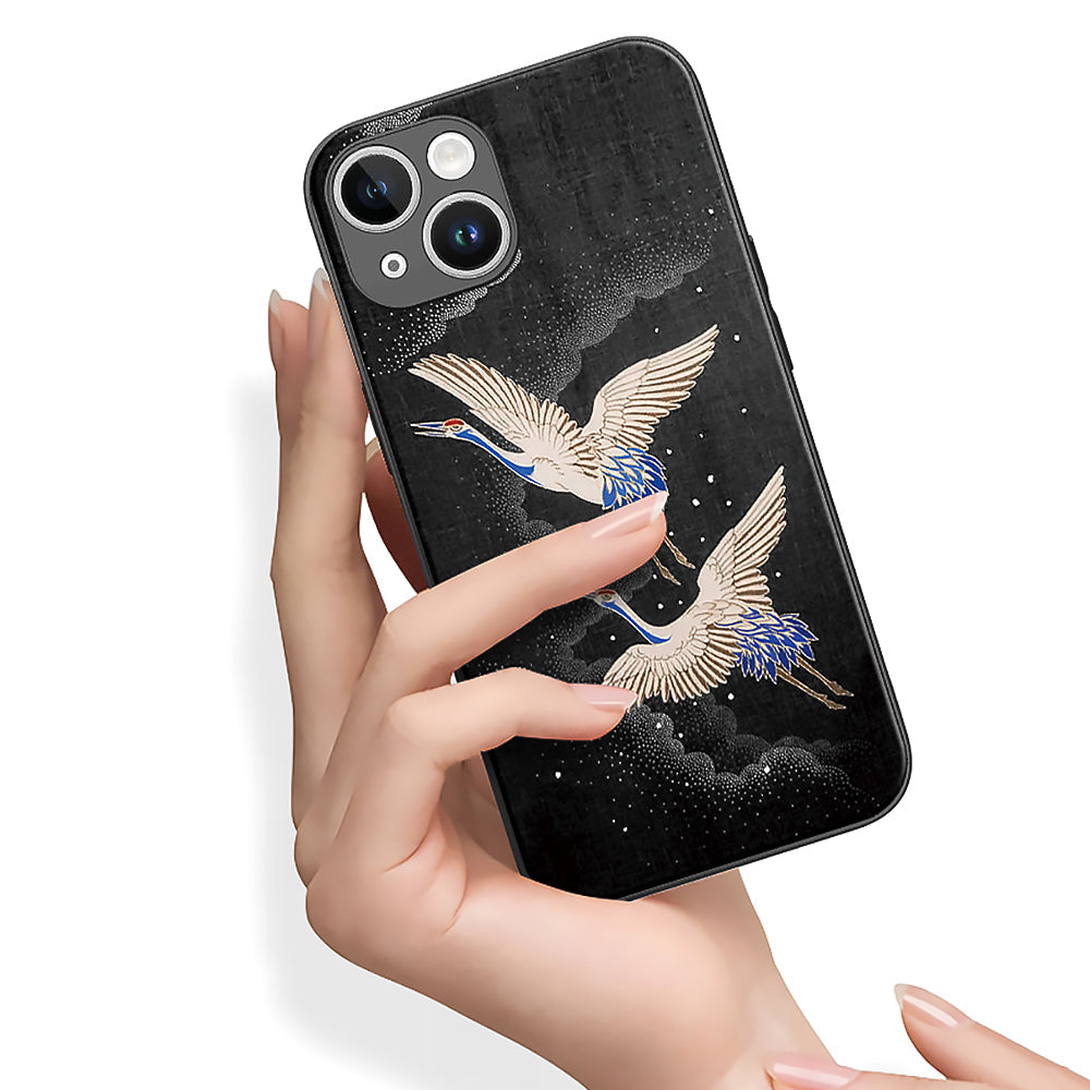 Two Cranes iPhone Series MagSafe Magnetic Phone Case-3