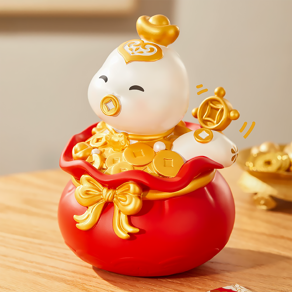 Year of the Snake Cute Snake Piggy Bank Ornament Chinese New Year Gifts-2