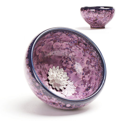 Tee Tasse Keramik Tee Set Tea Schüssel Single Tasse Buntes Ofenwechsel Tasse Tianmu Glaze Master gebaut Whitebait Tea Tasse