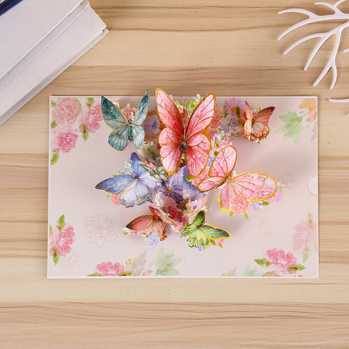 Creative 3D Card Folding Pansy Stereoscopic Greeting Cards