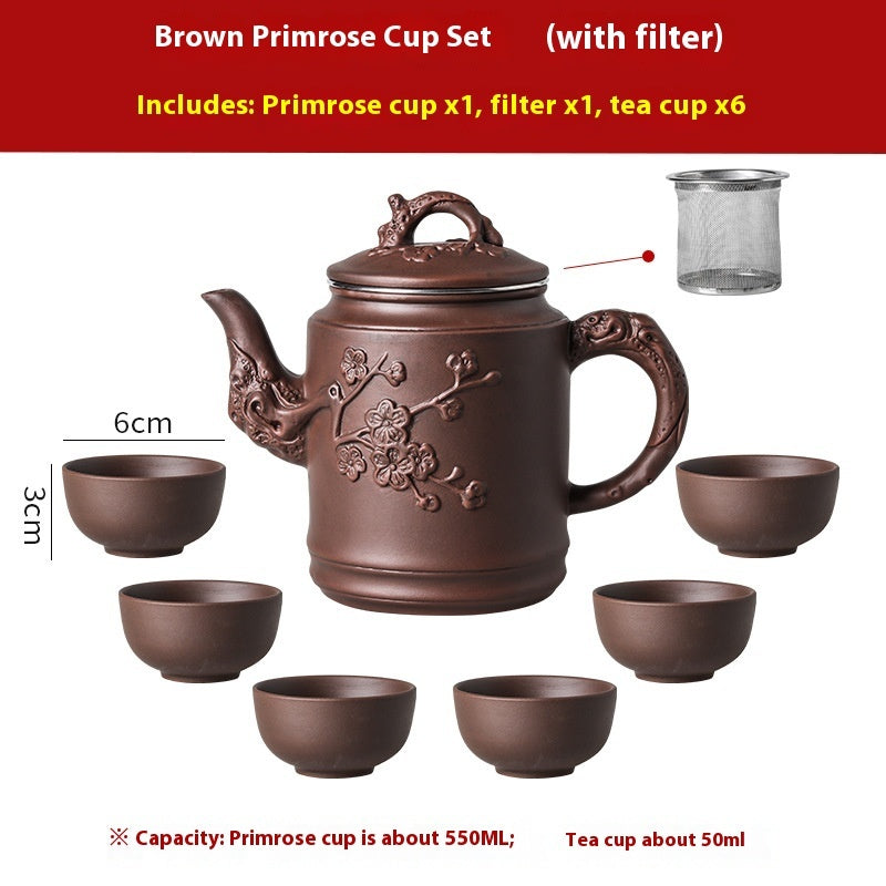 Lila Sandteekannweite Edelstahlfilter Teekanne großer Kapazitätsdufttee