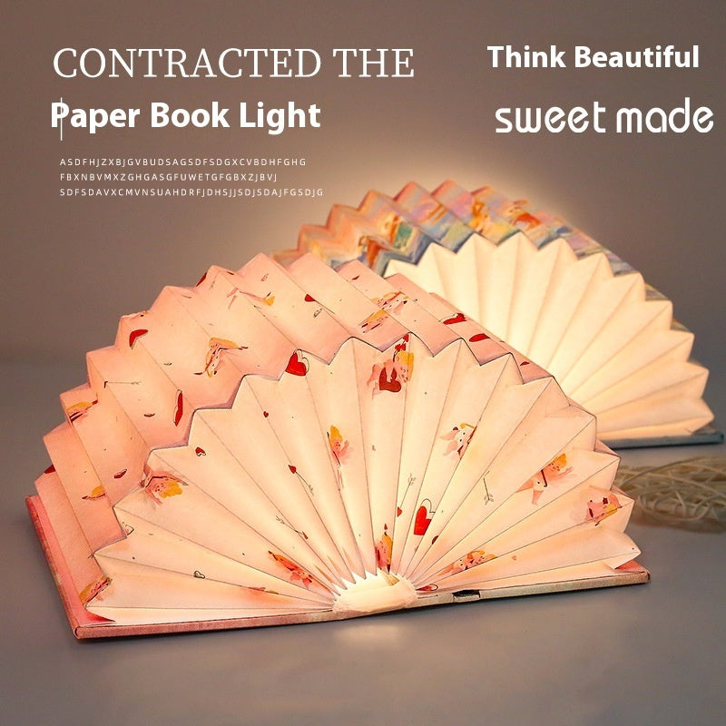 Folding Book Cultural and Creative Gifts Small Night Lamp