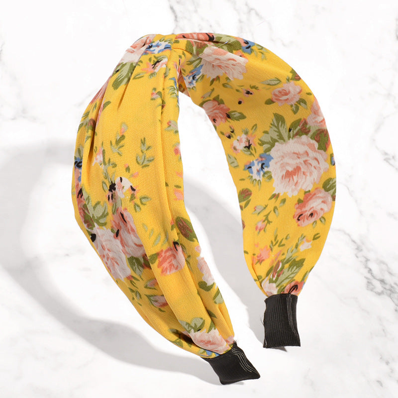 Blumenstirnband Sommer Haarnadel mit breiter Kante geknotetes Mädchen Mori