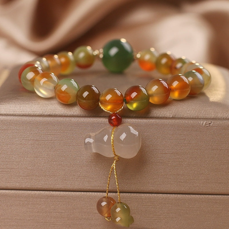 Natural Stone Color Beaded Bracelet Birthday Gift for Women-4