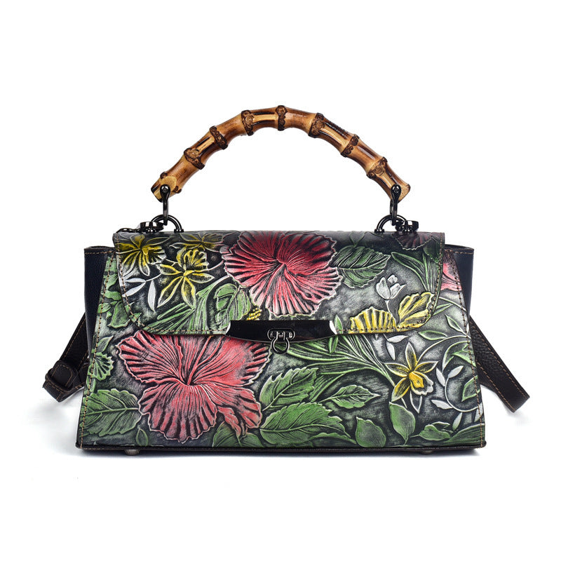 Oftback im Retro -Retro -Retro -Tasche mit oberster Ebene