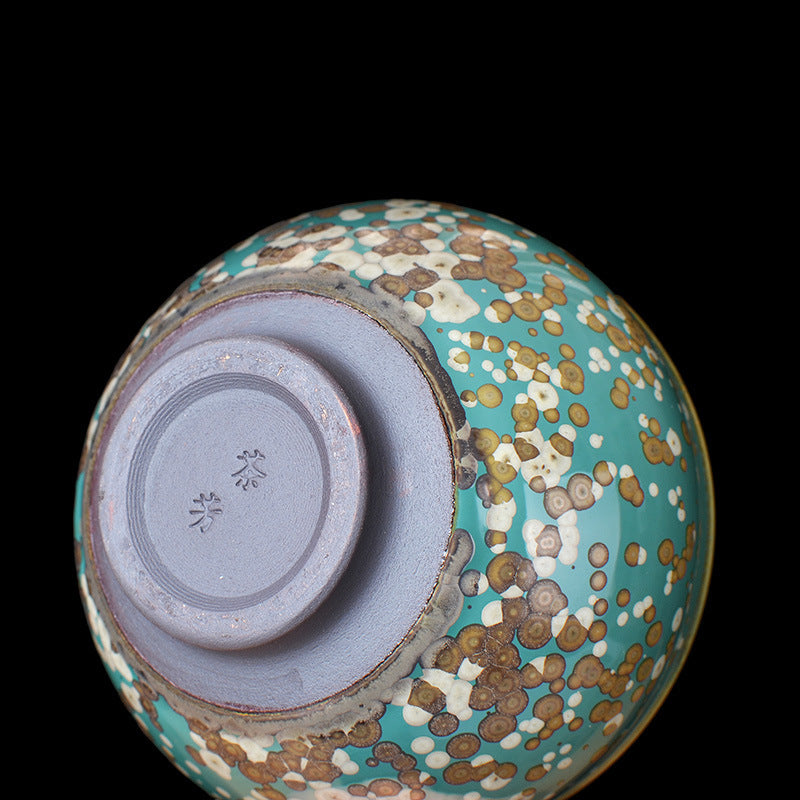 Kiln gebackene Jian Zhan Teacup Kung Fu Tee Set Haushaltstee Tinte Tasse