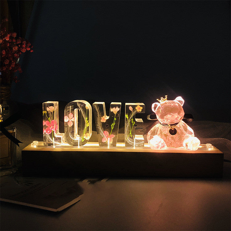 Gifts for the Bride Letters of Eternal Flower Night Light