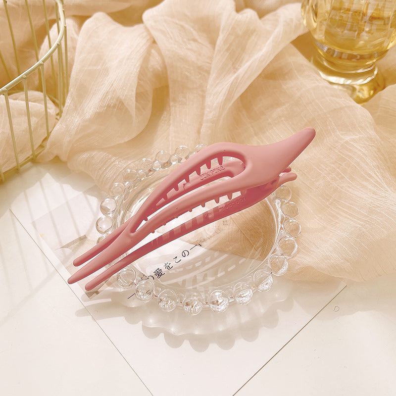 Einfache frostierte Entenbillclip weibliche Haarnadel