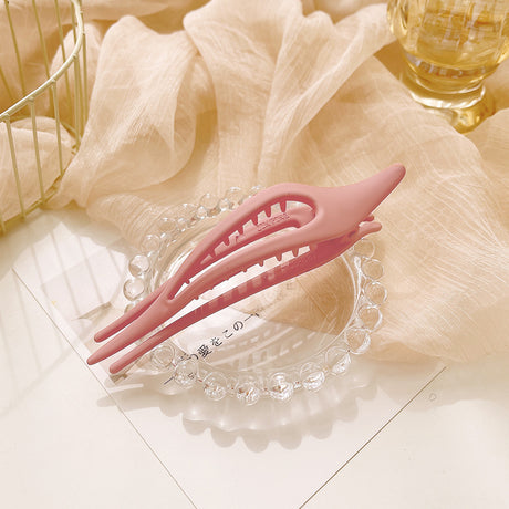 Einfache frostierte Entenbillclip weibliche Haarnadel