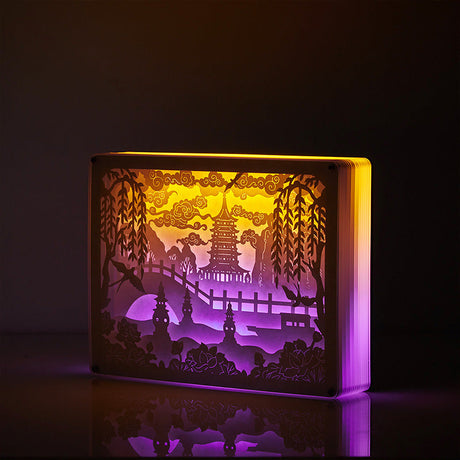Eye Protection Hangzhou West Lake Paper Sculpture Night Light-3