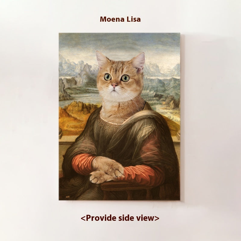 Süßes Haustier in Ölgemälde Katze Hund Kopf benutzerdefinierte Portrait