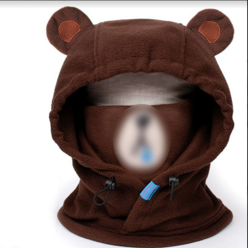 Ski Protection Helmet Hat Head Cover Brown Bear Rabbit White Bear Cartoon