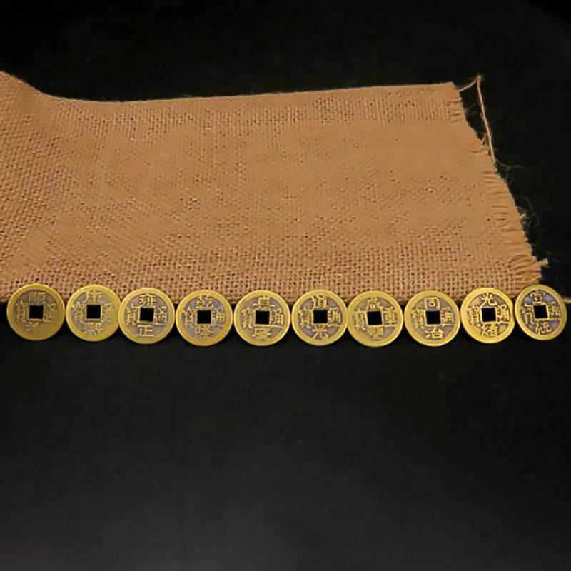 Qing Dynasty Ancient Coins Ten Emperor Feng Shui Copper Coins