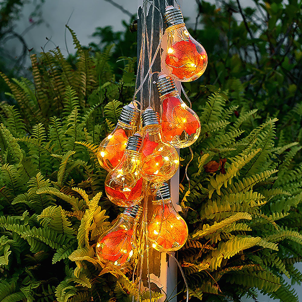 Thanksgiving Maple Leaf Bubble Ball String Lights for Home Decor-4