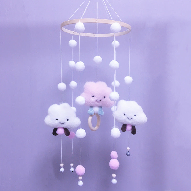 Cloud Hair Ball Bed Bell Crib Decoration Pendant Wind Chimes