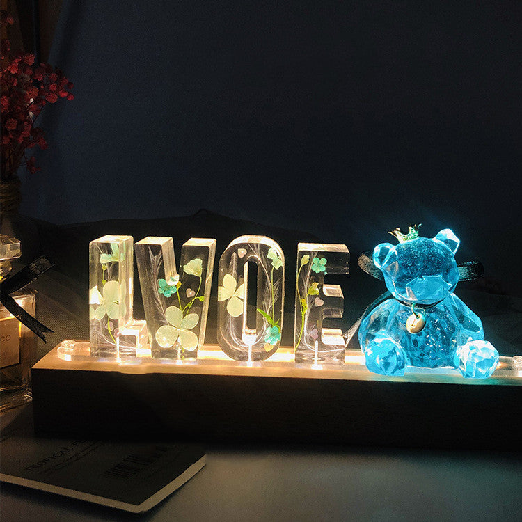 Gifts for the Bride Letters of Eternal Flower Night Light