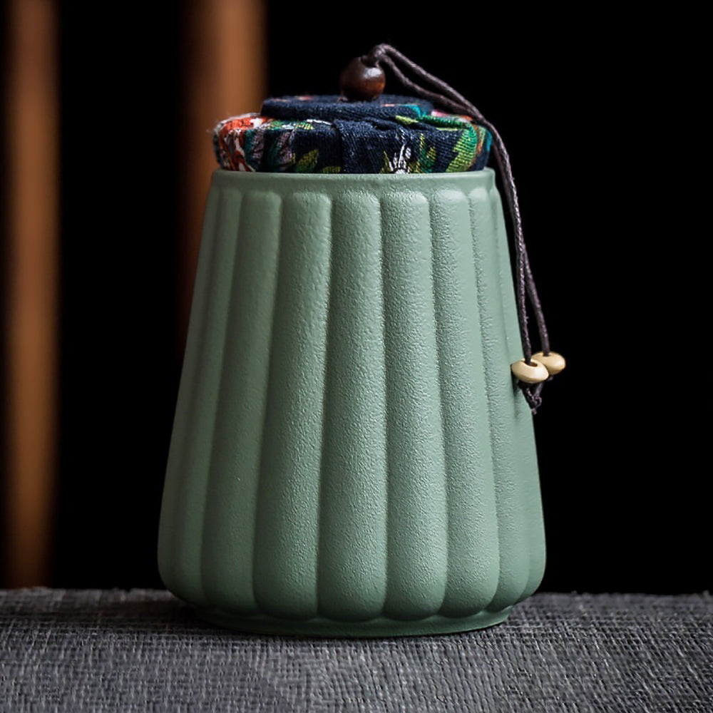 Chinese Ceramic Tea Jar Retro Glaze Kiln Sealed Canister Gift-11