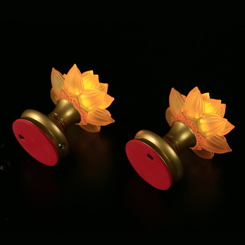 Reine Kupfer Alte Methode Buddha führte Laternen an