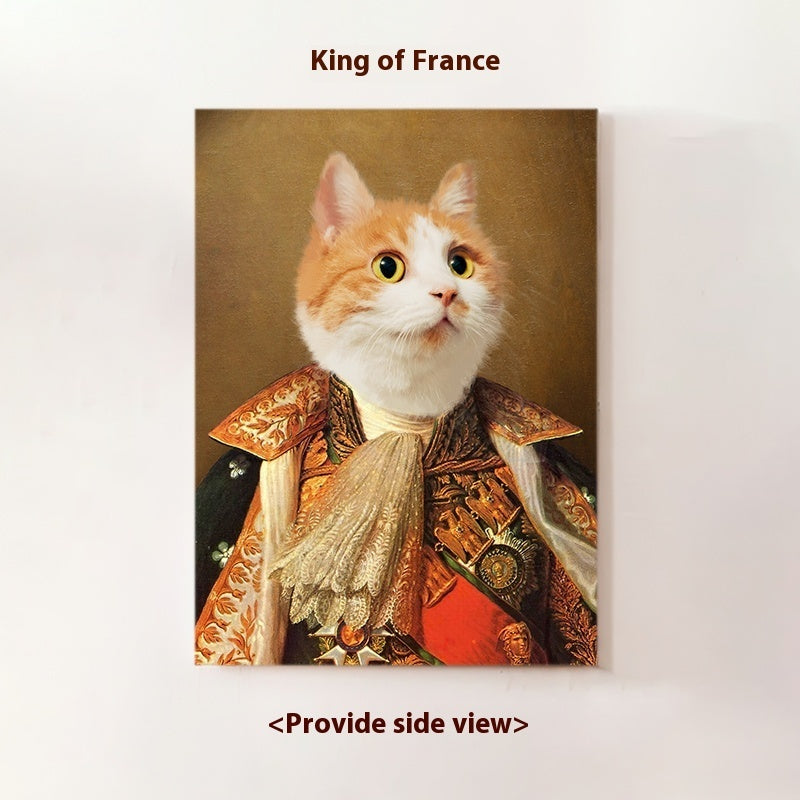 Süßes Haustier in Ölgemälde Katze Hund Kopf benutzerdefinierte Portrait