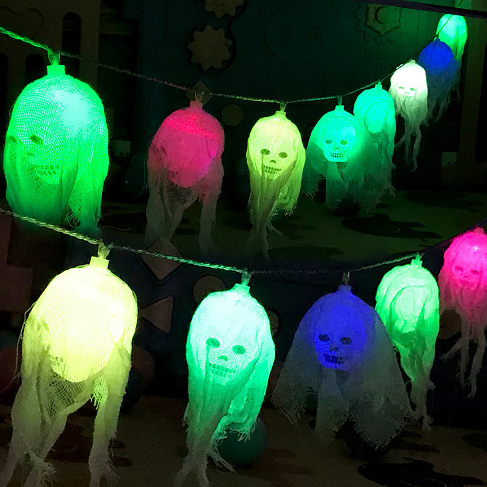 LED Halloween Ghost String Lights for Spooky Party Decoration-1