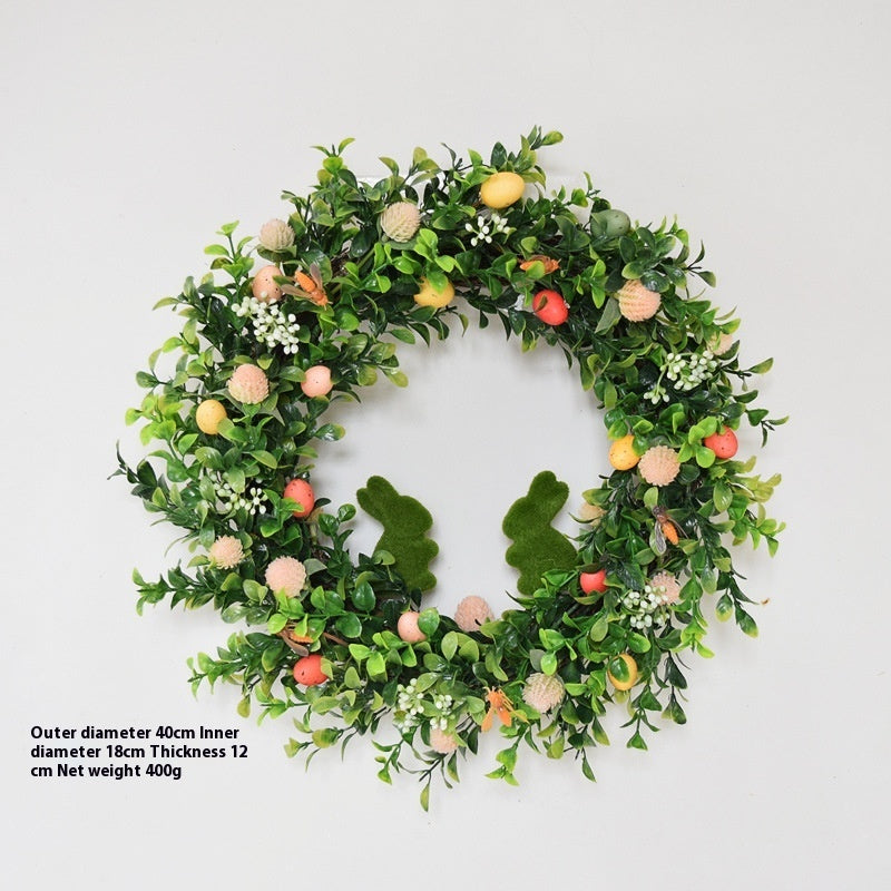 Garten-Frühlings-Wandbehang, 40 cm, Osterei-Girlande