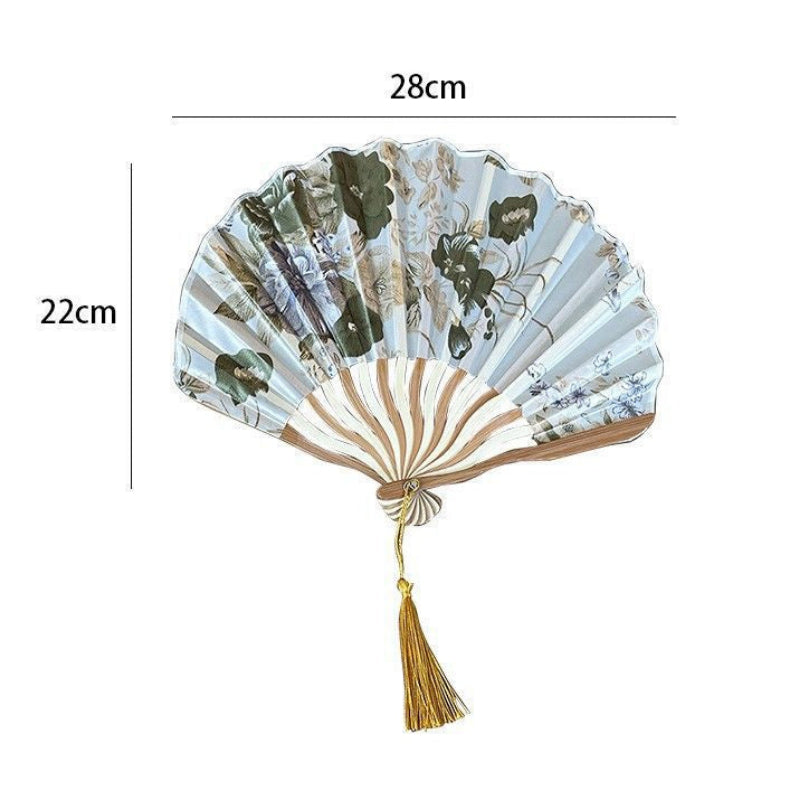 Chinese Bamboo Folding Fan Scallop Design for Cultural Gift Giving-4