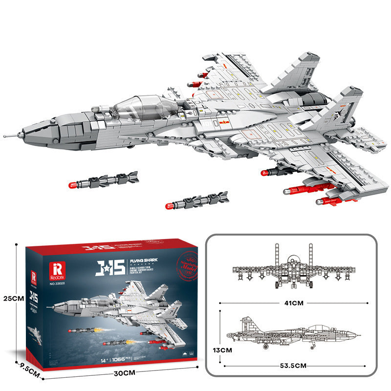 Military Models Fighter Assembling Building Blocks Toy