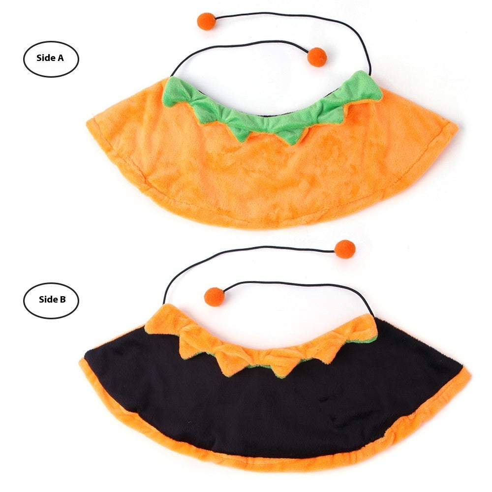 Halloween Pumpkin Cloak Pet Costume Double Sided Plush Outfit-5