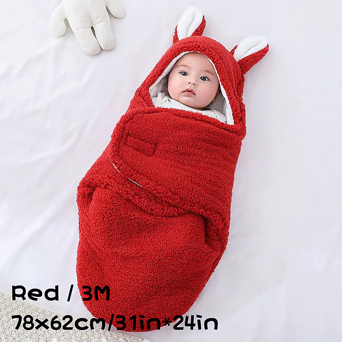Warm Baby Swaddle Blanket Plush Newborn Sleep Sack-17