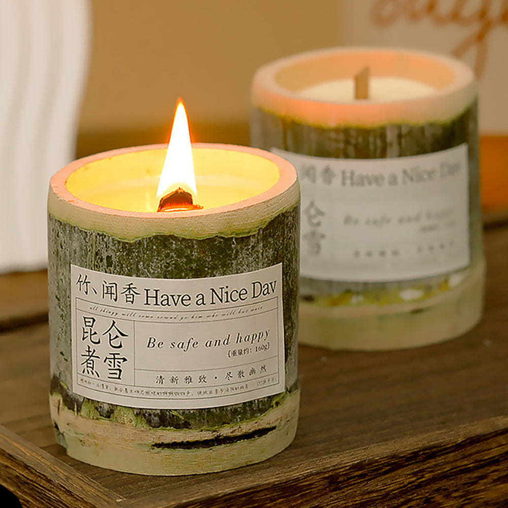 Indoor Bamboo Cup Scented Candle Valentine's Day Ambiance Gift-2