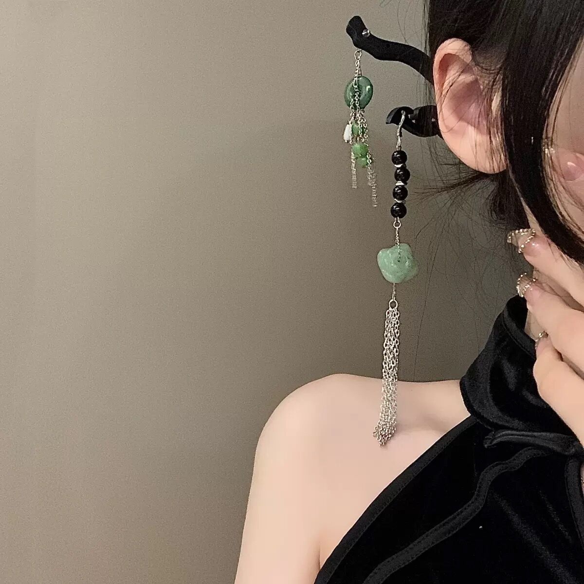 Modische Sandelholz Quaste Haartupfmädchen