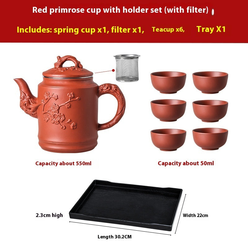 Lila Sandteekannweite Edelstahlfilter Teekanne großer Kapazitätsdufttee