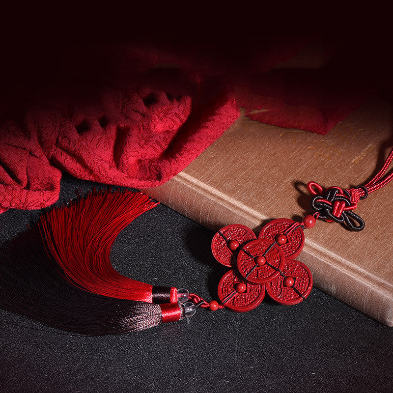 Roherz lila Gold Sand -Qing -Dynastie Fünf Kaiser -Münzen Auto Innenausstattung Anhänger