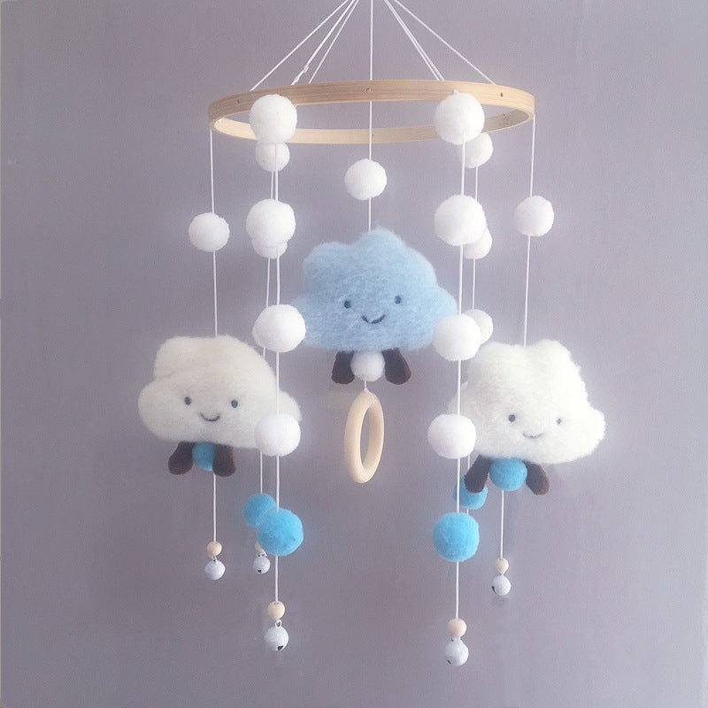 Cloud Hair Ball Bed Bell Crib Decoration Pendant Wind Chimes