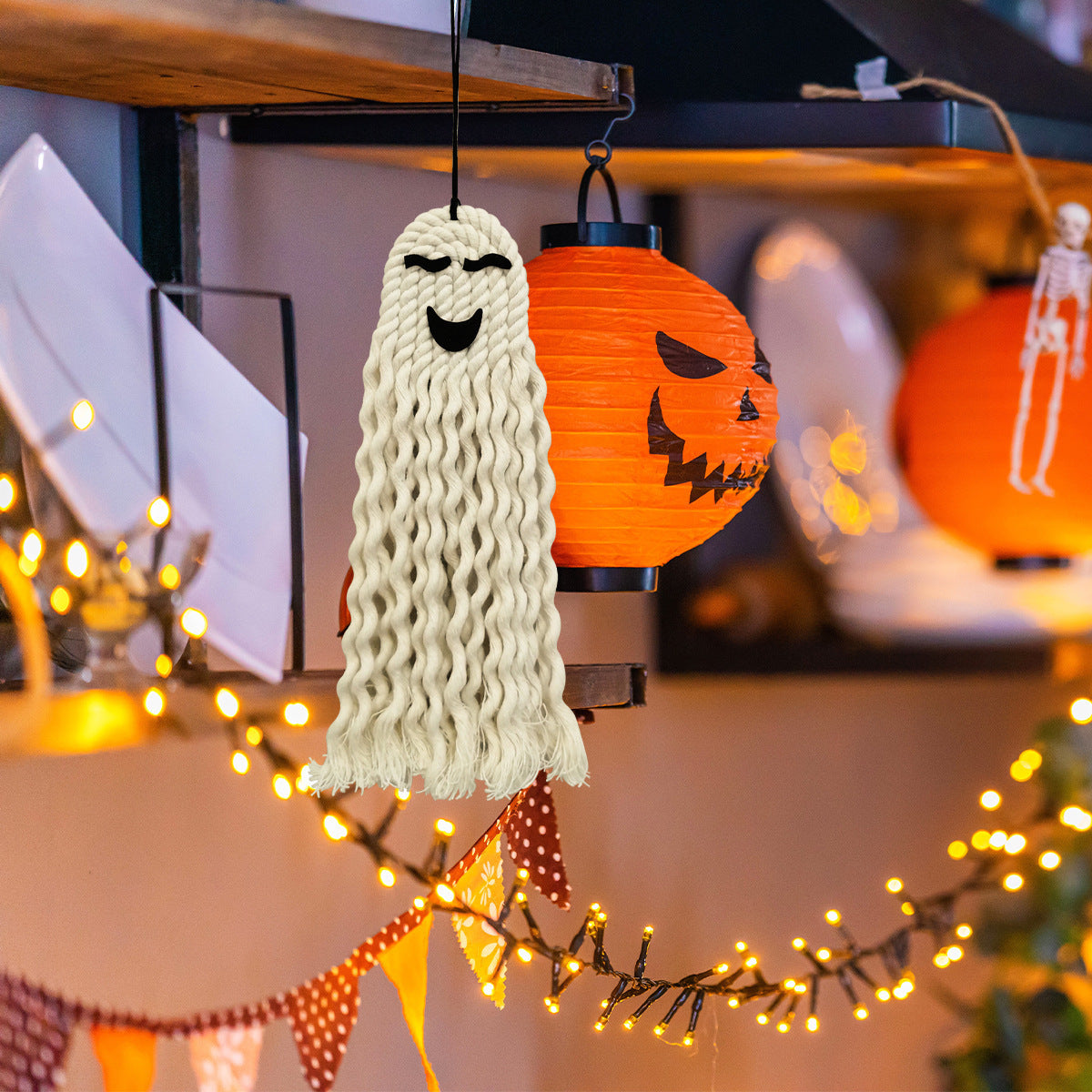 Cute Halloween Hanging Ghost Decoration Polyester Ornament-1