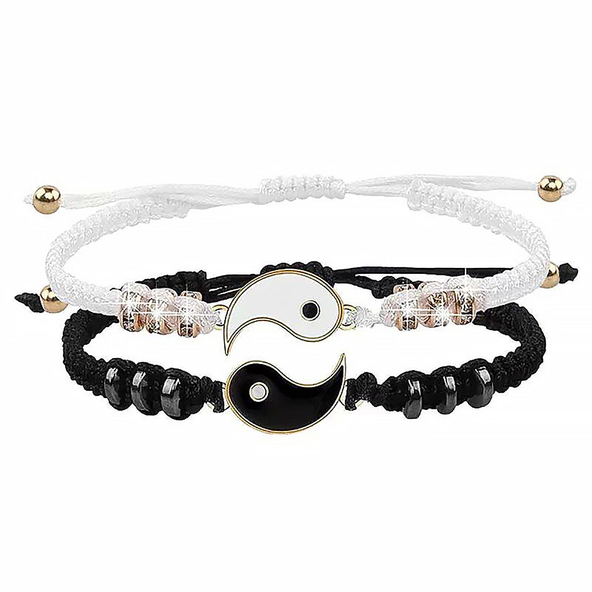 Yin Yang Braided Bracelet Handmade Tai Chi Couple Bracelet Gift-7
