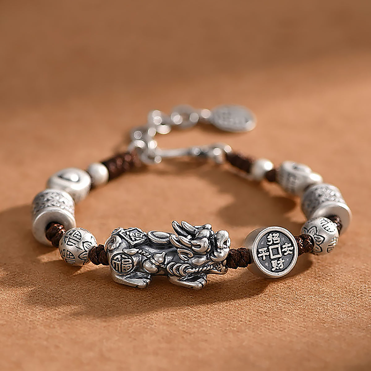 Sterling Silver Pi Xiu Bracelet Handcrafted for Wealth and Luck-3