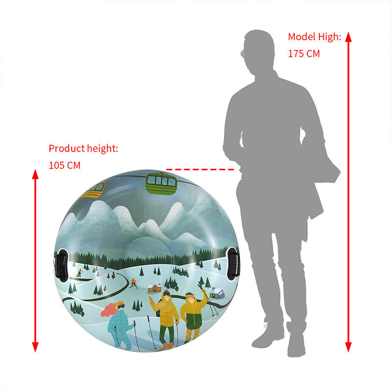 Outdoor Skiing Creative Printed PVC Winter Thick Ski Ring