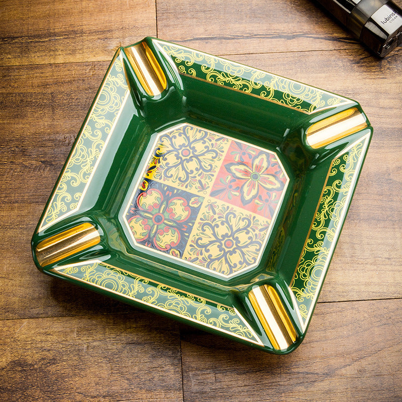 Keramik bemalt große Kapazität ohne rutschfeste Zigarrenbehbe