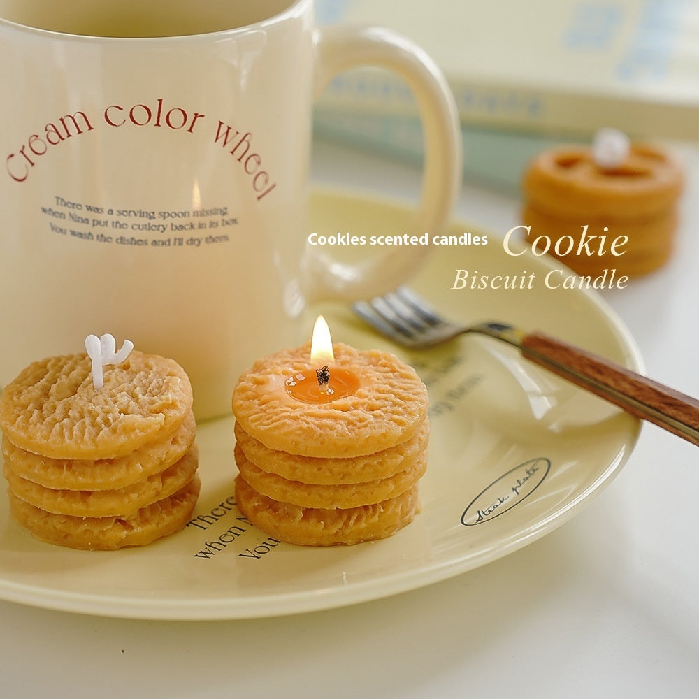 Simulation Dessert Cookies Scented Candle Gift Box-3