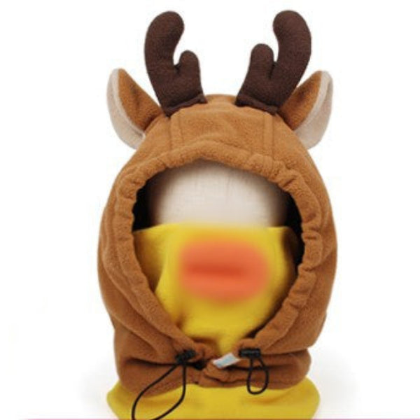 Ski Protection Helmet Hat Head Cover Brown Bear Rabbit White Bear Cartoon