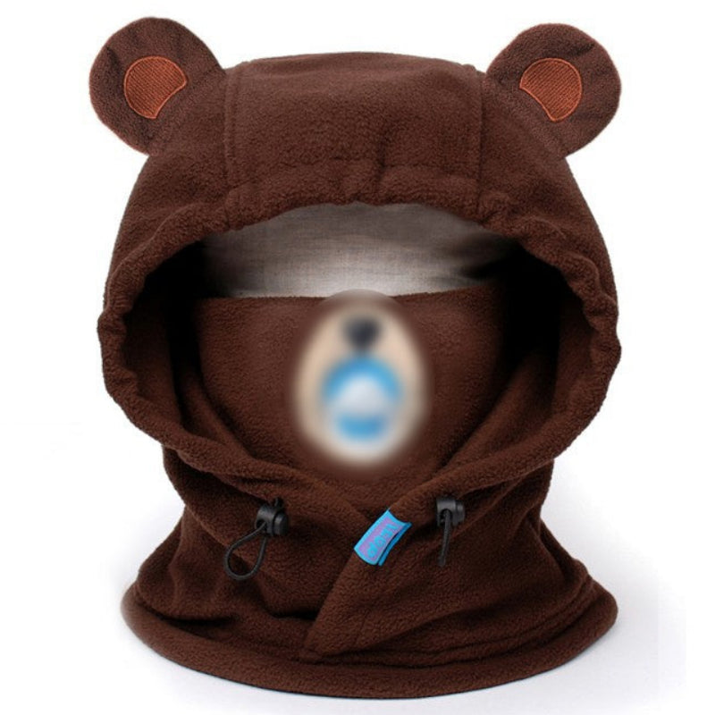 Ski Protection Helmet Hat Head Cover Brown Bear Rabbit White Bear Cartoon