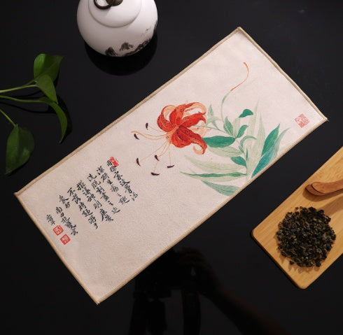 Kung Fu Tee Set Accessoires absorbierende verdickte Mattenlappen